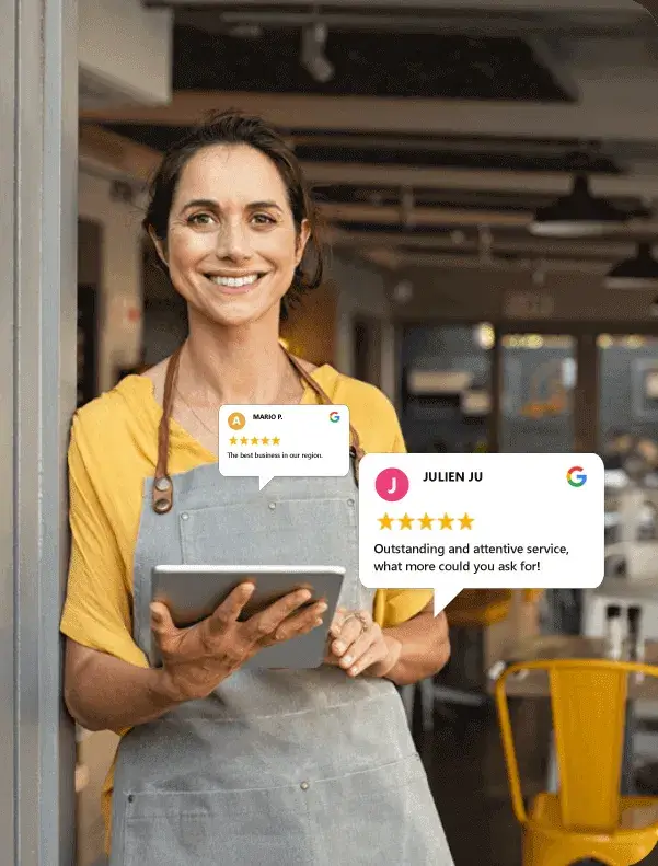 لوحة تحكم بإحصائيات تقييمات جوجل